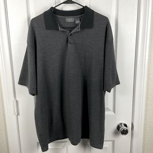 Pre-Owned Crazy Horse: A Claiborne Company Men’s Black Herringbone Polo Size XXL